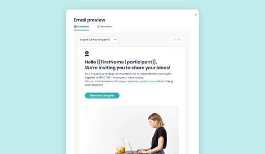 Send a preview email in My Effectory